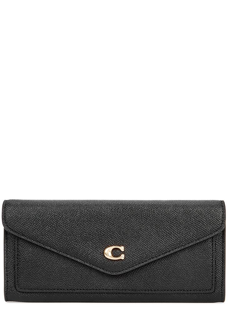 商品Coach|Wyn black grained leather wallet,价格¥1629,第1张图片