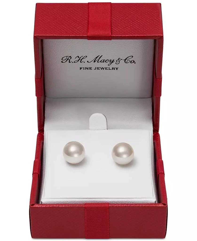 商品Belle de Mer|Cultured Freshwater Pearl Stud 14k Yellow Gold Earrings (8mm),价格¥752,第2张图片详细描述