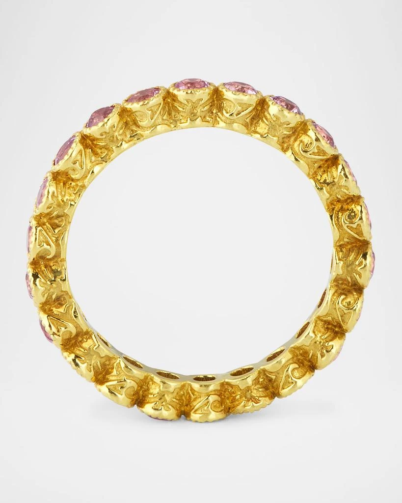 商品Tanya Farah|18K Yellow Gold Modern Etruscan Pink Sapphire Stack Ring, Size 6.5,价格¥21608,第3张图片详细描述