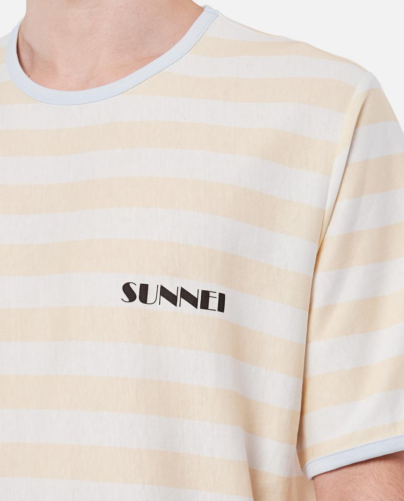 SUNNEI X BIFFI striped cotton t-shirt商品第4张图片规格展示