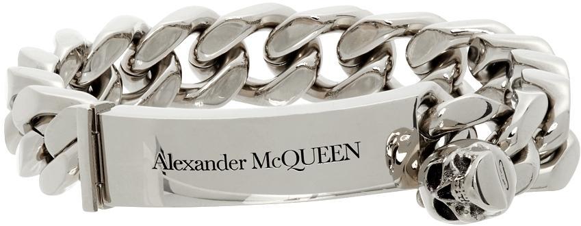 商品Alexander McQueen|Silver Identity Chain Bracelet,价格¥5367,第1张图片