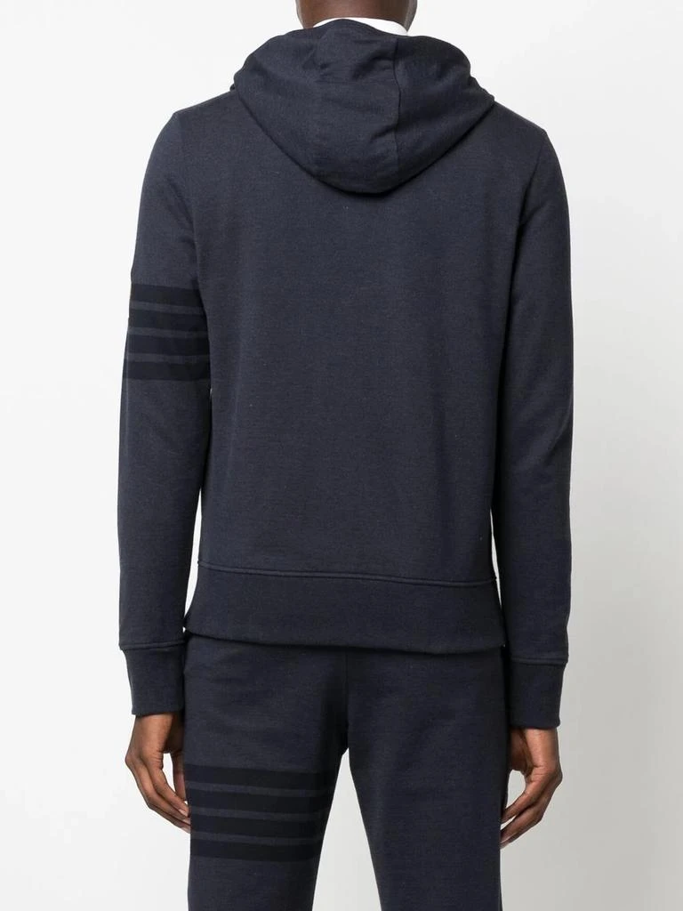 商品Thom Browne|THOM BROWNE MEN CLASSIC DARK 4 BAR ZIP UP HOODIE,价格¥4655,第2张图片详细描述