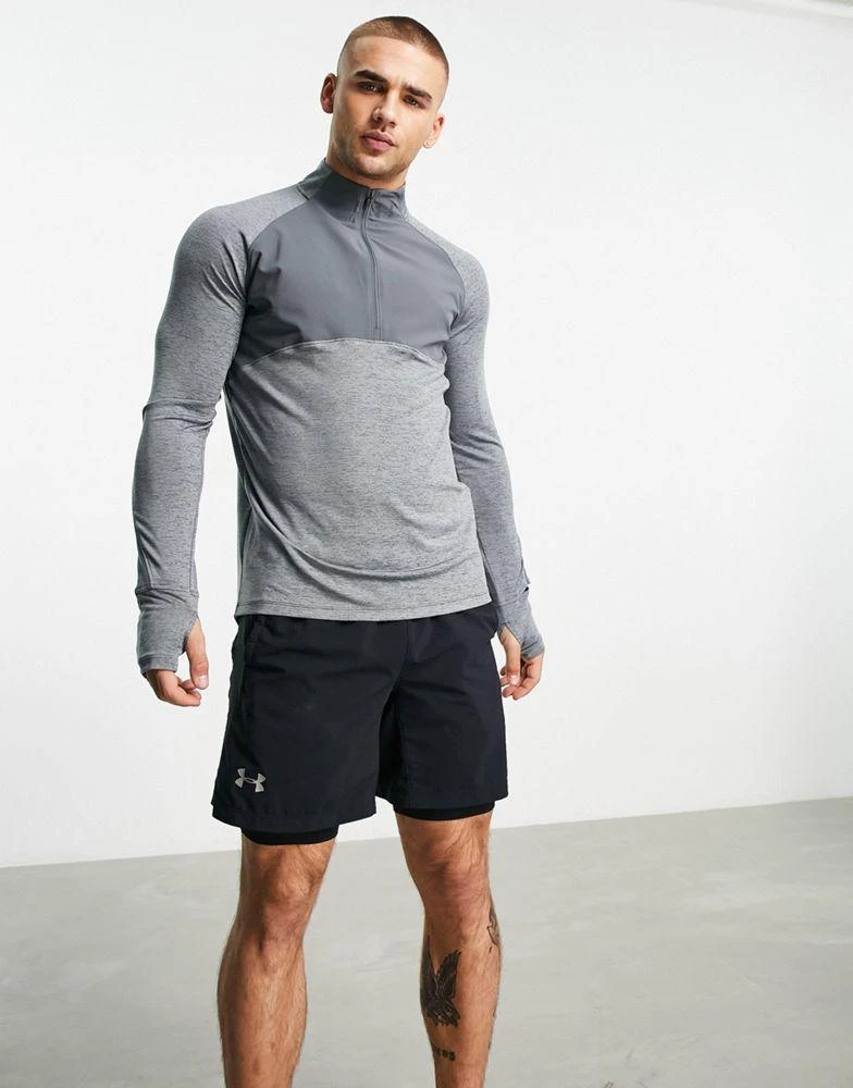 商品Under Armour|Under Armour Run Qualifier 2.0 1/2 zip top in grey,价格¥315,第2张图片详细描述