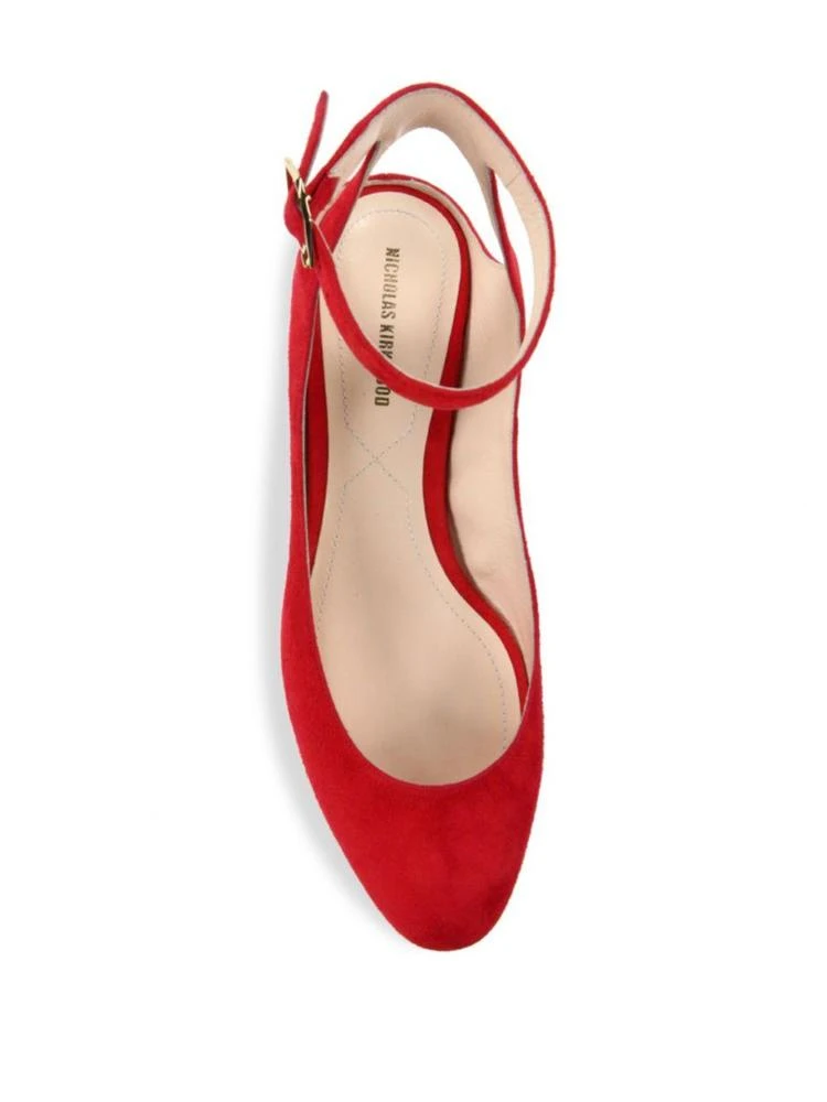 商品Nicholas Kirkwood|Lola Pearl Suede Ankle Strap Ballet Flats,价格¥2173,第4张图片详细描述