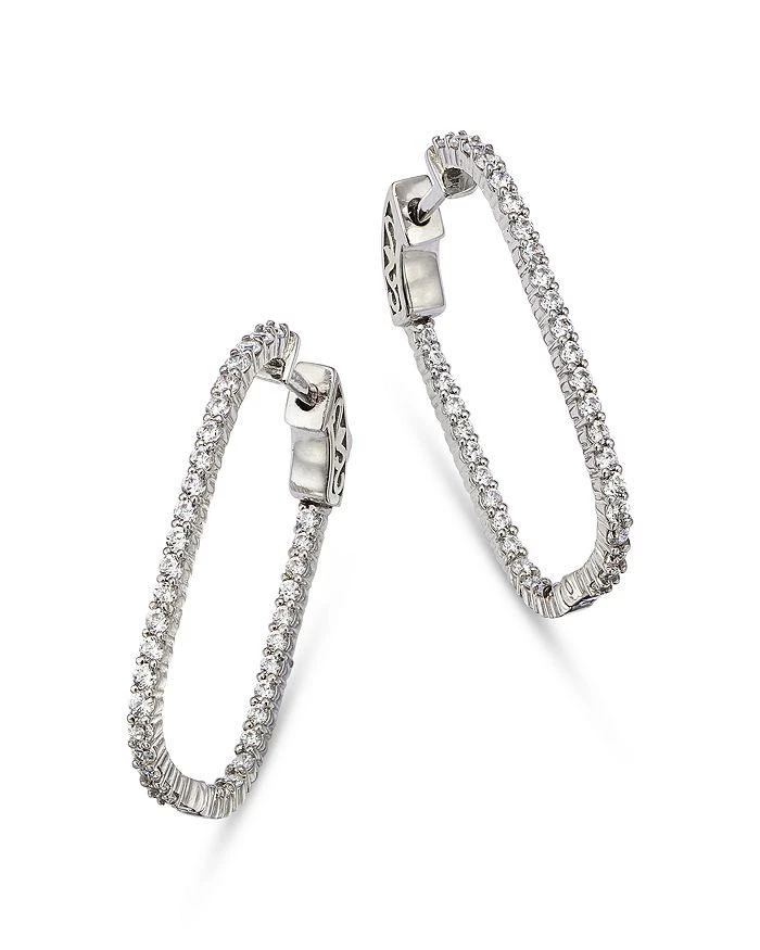 商品Bloomingdale's|Diamond  Geometric  Inside Out Hoop Earrings, 1.0 ct. t.w., in 14K White Gold - Exclusive,价格¥35131,第1张图片