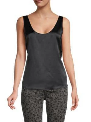 商品Vince|Silk Chiffon Shell Top,价格¥394,第1张图片