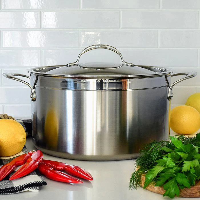 商品Hestan|ProBond™ 8 Quart Forged Stainless Steel  Stock Pot with Lid,价格¥2766,第1张图片