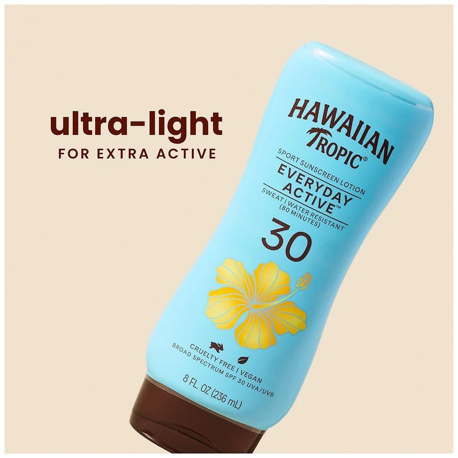 商品Hawaiian Tropic|Everyday Active Lotion Sunscreen Broad Spectrum SPF 30 Light Tropical,价格¥114,第3张图片详细描述