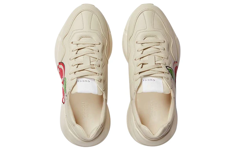 商品[国内直发] Gucci|古驰 Rhyton GG标志厚底 低帮 老爹鞋 女款 象牙白,价格¥6058,第4张图片详细描述