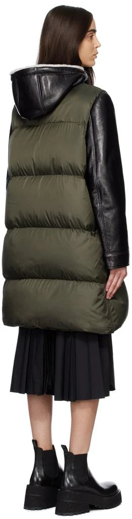 商品Yves Salomon|Khaki Quilted Down Jacket,价格¥5004,第3张图片详细描述