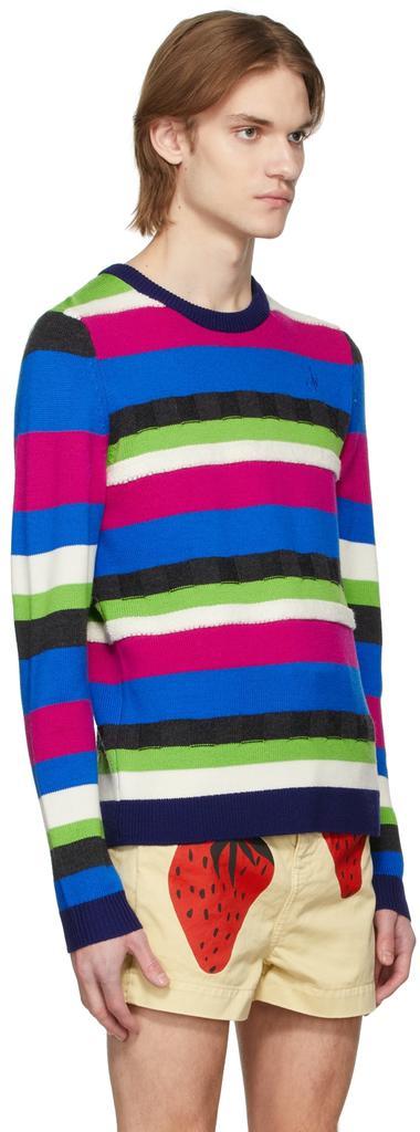 商品JW Anderson|Multicolor Merino Wool Striped Sweater,价格¥3336,第4张图片详细描述