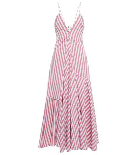 商品Jil Sander|条纹棉质加长连衣裙,价格¥6249,第1张图片