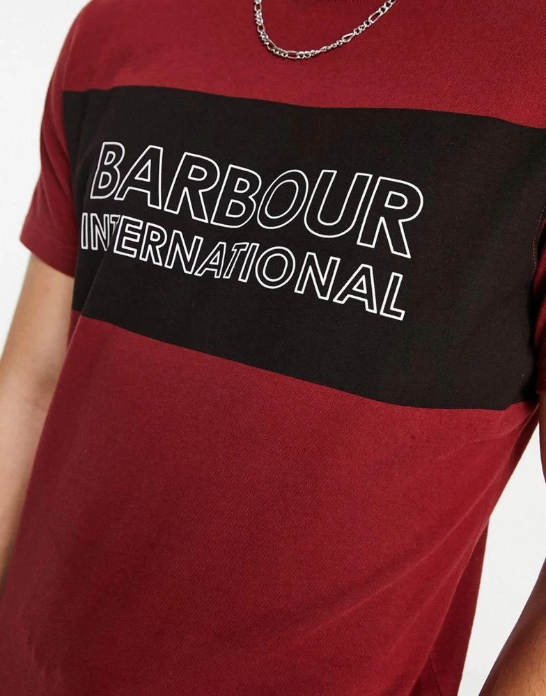 商品Barbour|Barbour International Panel logo t-shirt in red,价格¥163,第2张图片详细描述