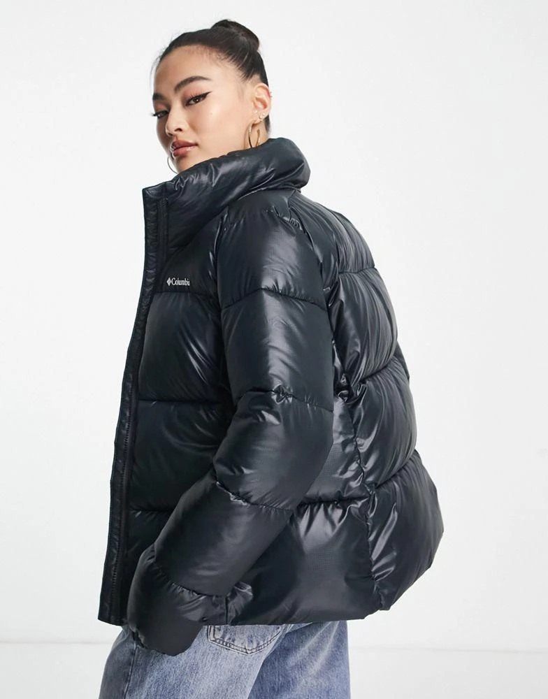 商品Columbia|Columbia Puffect puffer jacket in shiny black Exclusive at ASOS,价格¥875,第2张图片详细描述