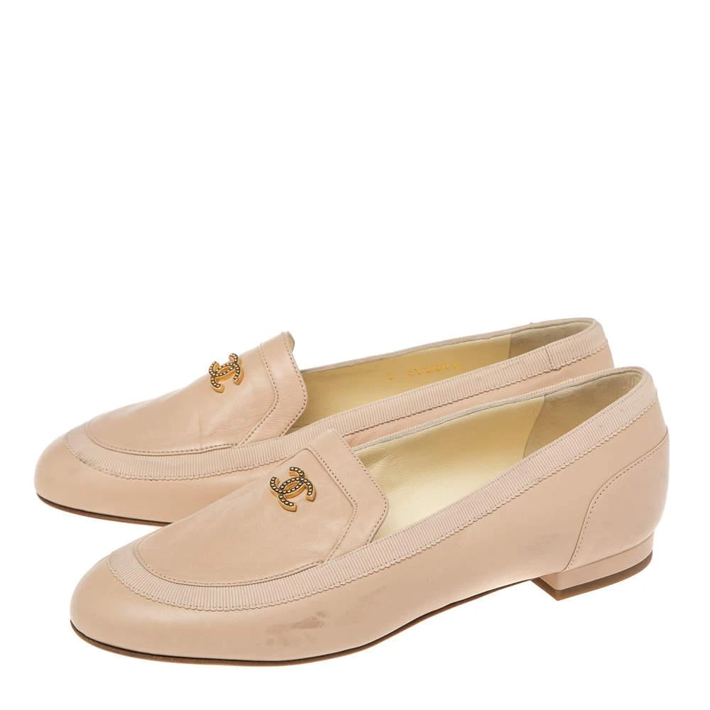 商品[二手商品] Chanel|Chanel Beige Leather CC Loafer Size 36,价格¥3116,第4张图片详细描述