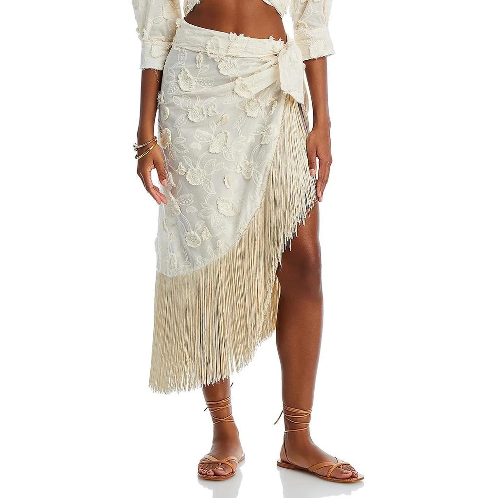 商品Just BEE Queen|Just BEE Queen Womens Fringe Midi Wrap Skirt,价格¥356,第1张图片