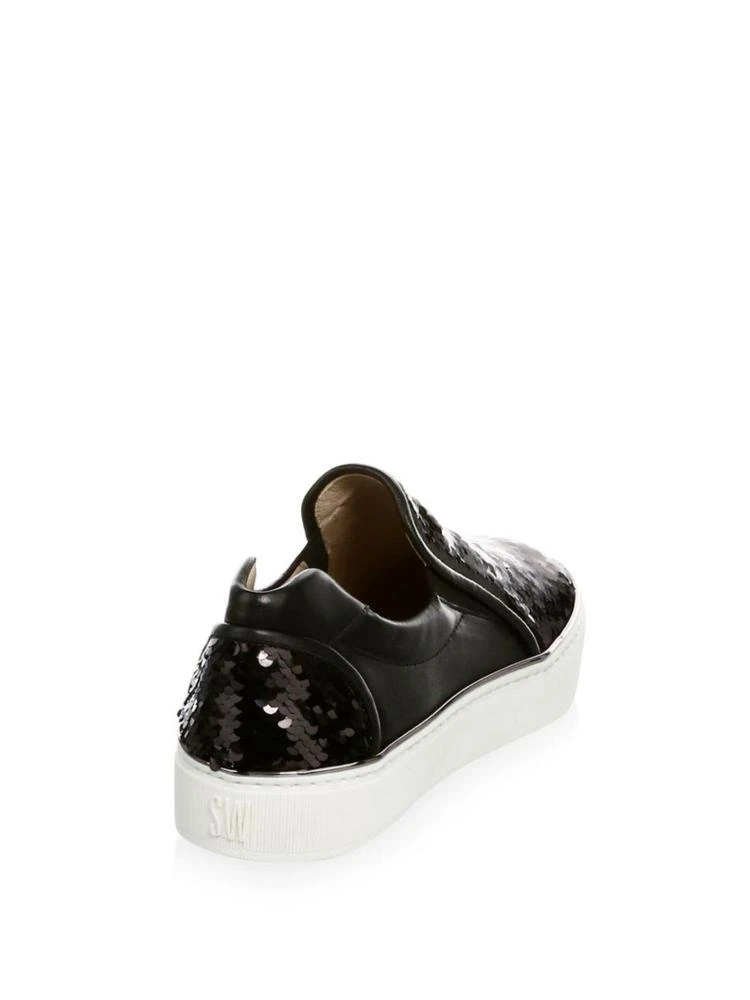 商品Stuart Weitzman|Sequined Leather Sneakers,价格¥1276,第2张图片详细描述