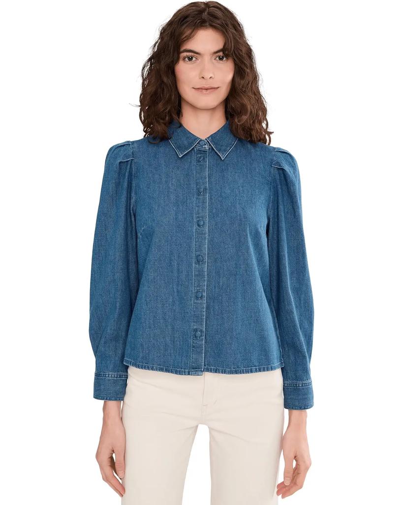 Chemise cintrée à manches bouffantes Madewell pour femme, coloris Petersburg Wash image 2