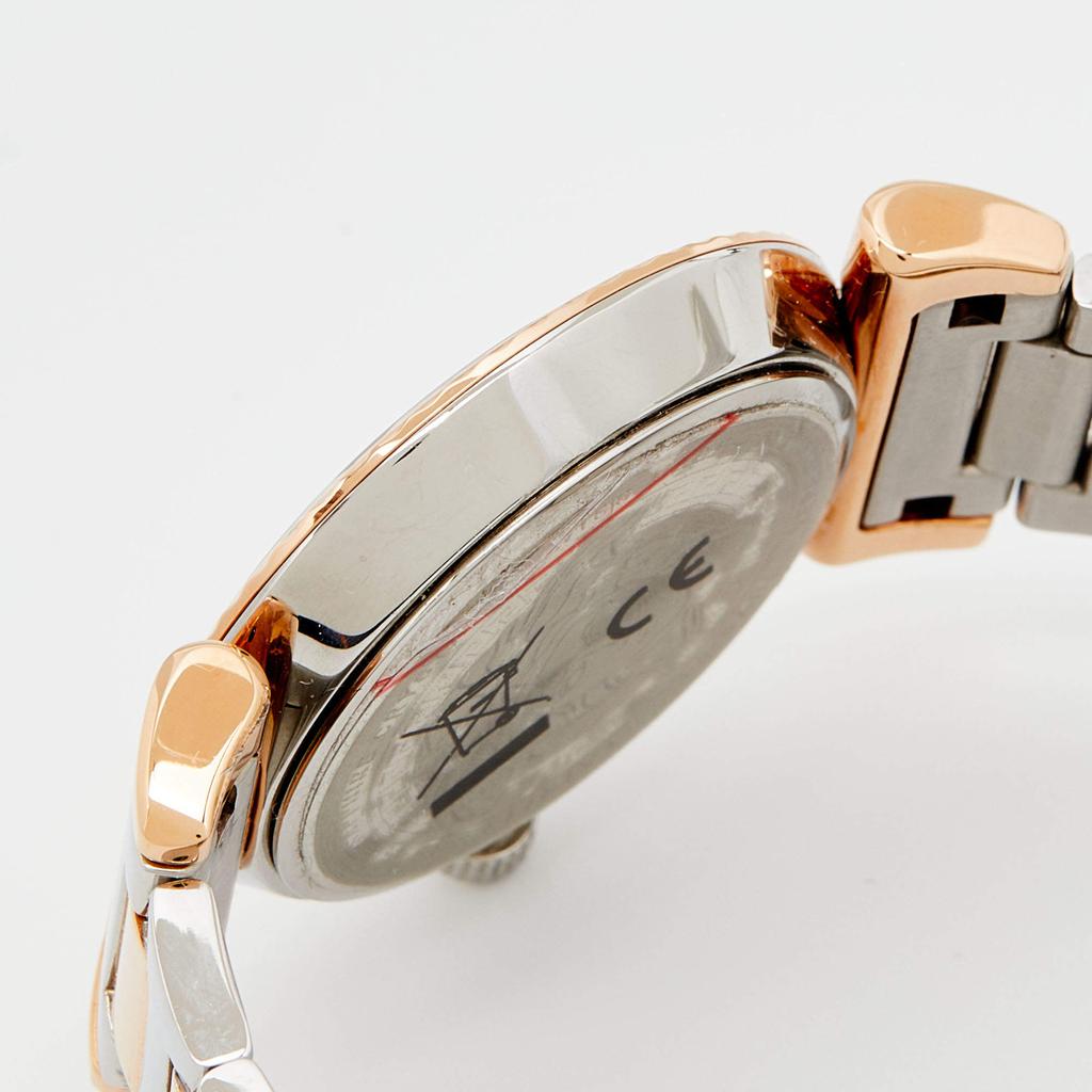 Versace Silver Two Tone Stainless Steel V-Motif VERE00718 Women's Wristwatch 35 mm商品第7张图片规格展示