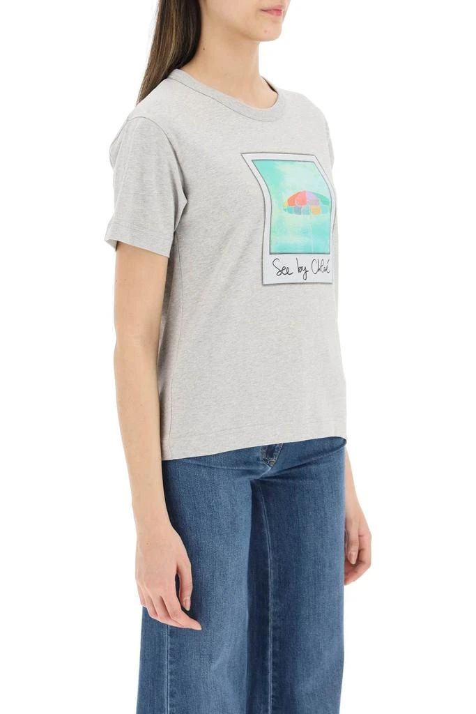 商品See by Chloé|BICOLOR T-SHIRT WITH PRINT,价格¥383,第3张图片详细描述