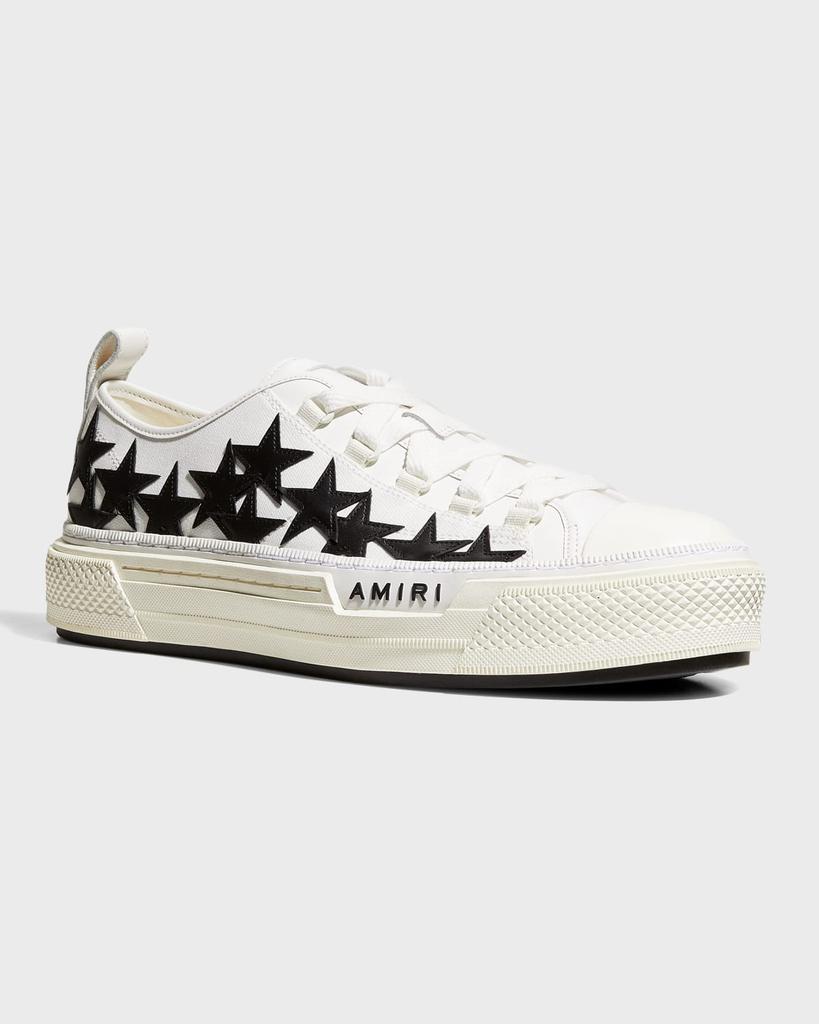 Men's Stars Court Canvas Appliqué Low-Top Sneakers商品第4张图片规格展示