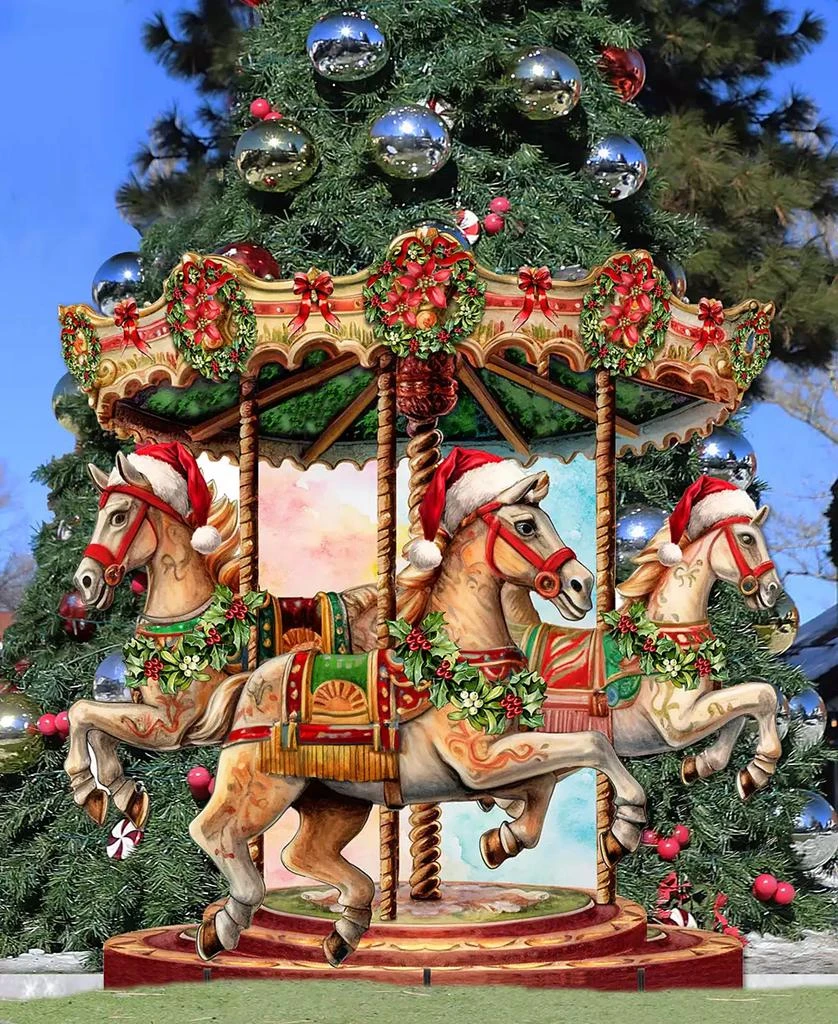 商品Designocracy|Christmas Carousel 32" Christmas Outdoor Yard Decor G. DeBrekht,价格¥3007,第3张图片详细描述