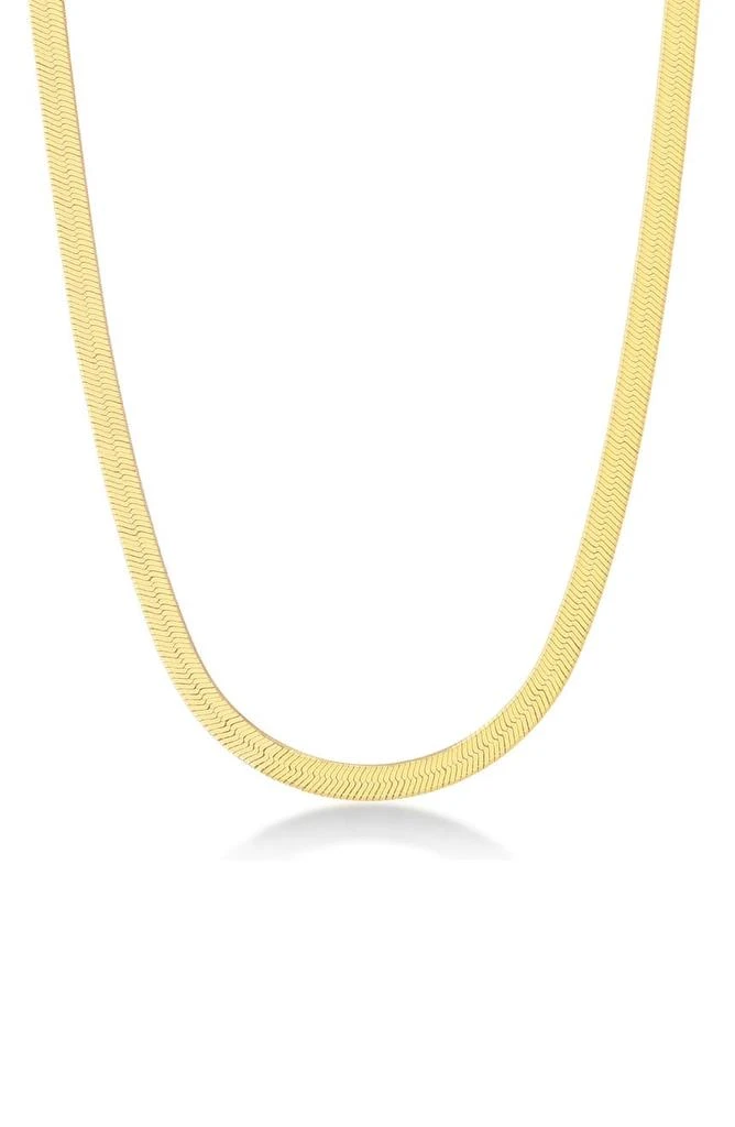 商品SIMONA|Gold Plated Sterling Silver 5mm Herringbone Chain Necklace,价格¥712,第1张图片