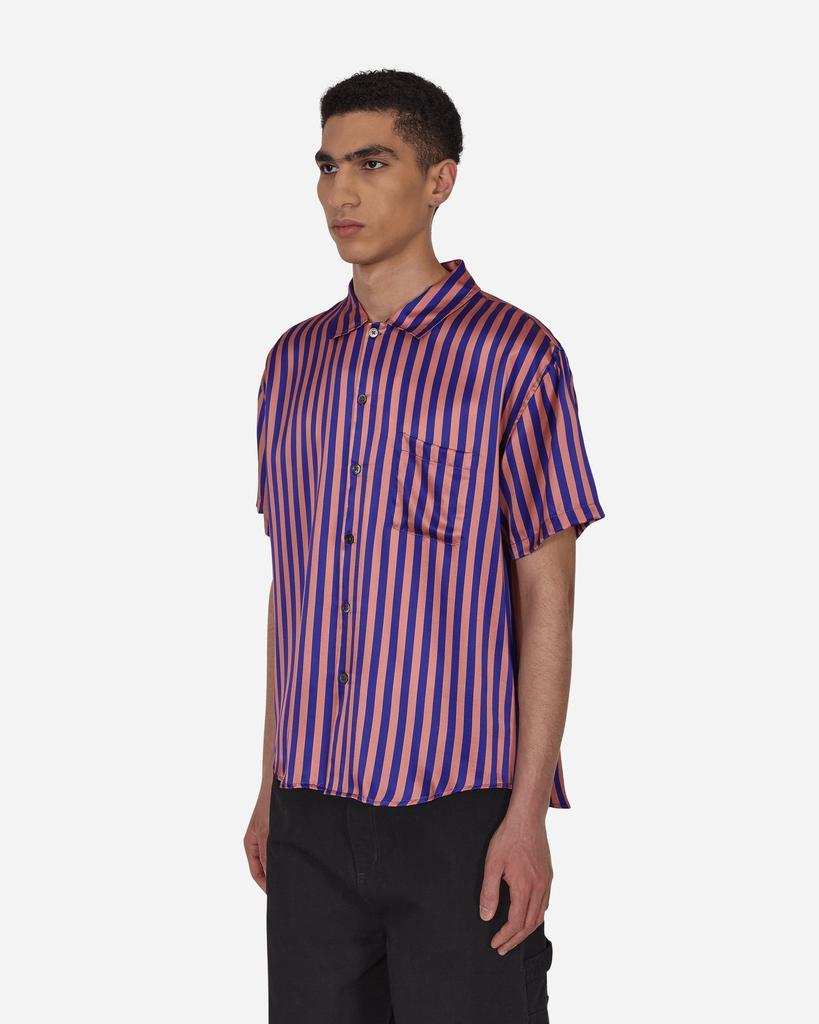 商品STUSSY|Striped Silk Shirt Blue,价格¥487,第4张图片详细描述