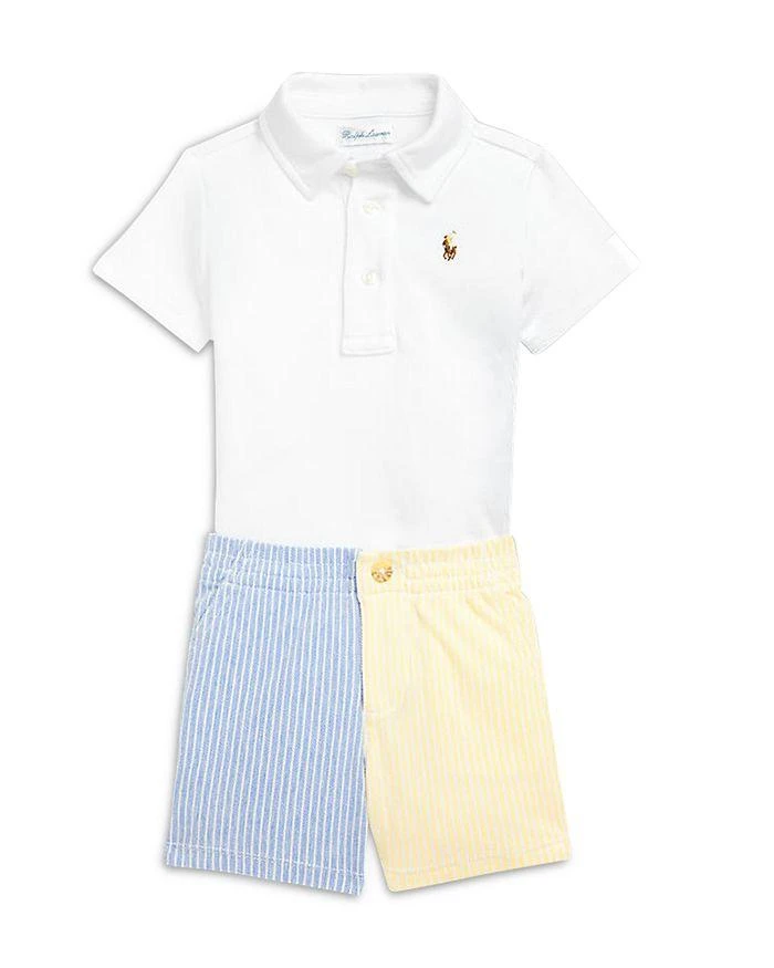 商品Ralph Lauren|Boys' Soft Cotton Polo Shirt & Mesh Shorts Set - Baby,价格¥260,第1张图片