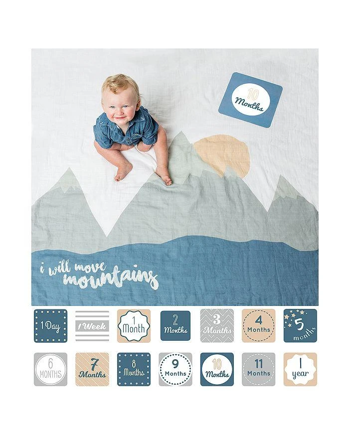 商品Lulujo|I Will Move Mountains Photo Blanket & Monthly Card Set - Baby,价格¥211,第1张图片详细描述