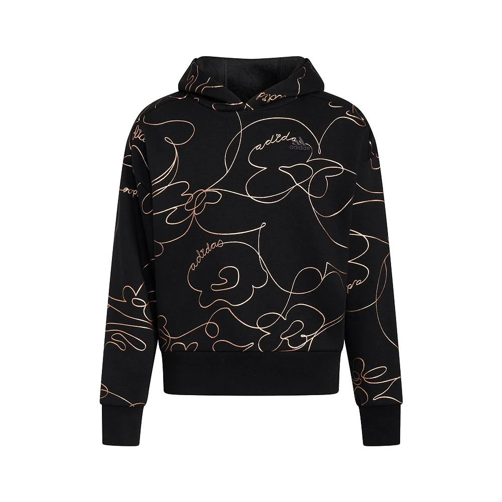 商品Adidas|Big Girls Long Sleeve Printed Script Pullover Hoodie,价格¥150,第4张图片详细描述