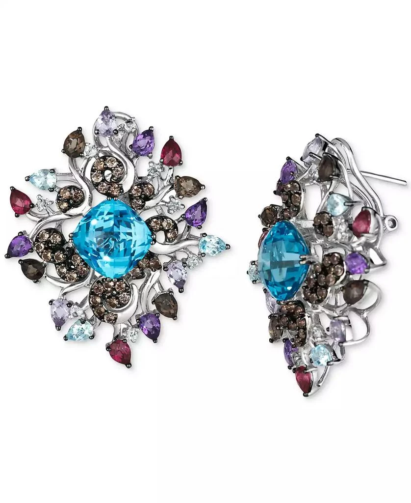 商品Le Vian|Multi-Gemstone Cluster Statement Earrings (15-5/8 ct. t.w.) in 14k White Gold,价格¥36095,第1张图片