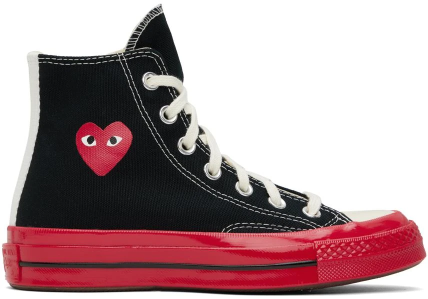 商品Comme des Garcons|Black & Red Converse Edition PLAY Chuck 70 High-Top Sneakers,价格¥1107,第1张图片