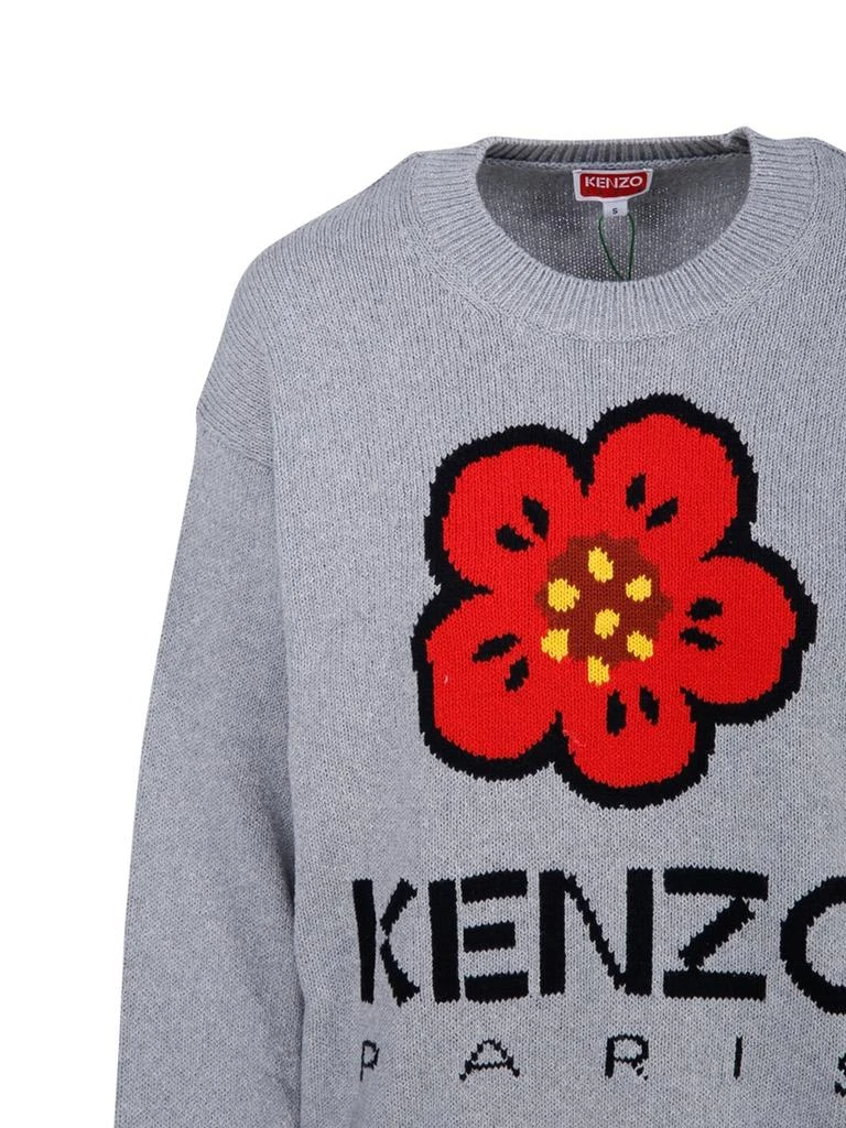 商品Kenzo|Kenzo Boke Flower Logo Intarsia Crewneck Jumper,价格¥1750,第4张图片详细描述