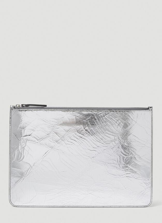 商品MAISON MARGIELA|Four Stitch Metallic Pouch in Silver,价格¥3141,第1张图片