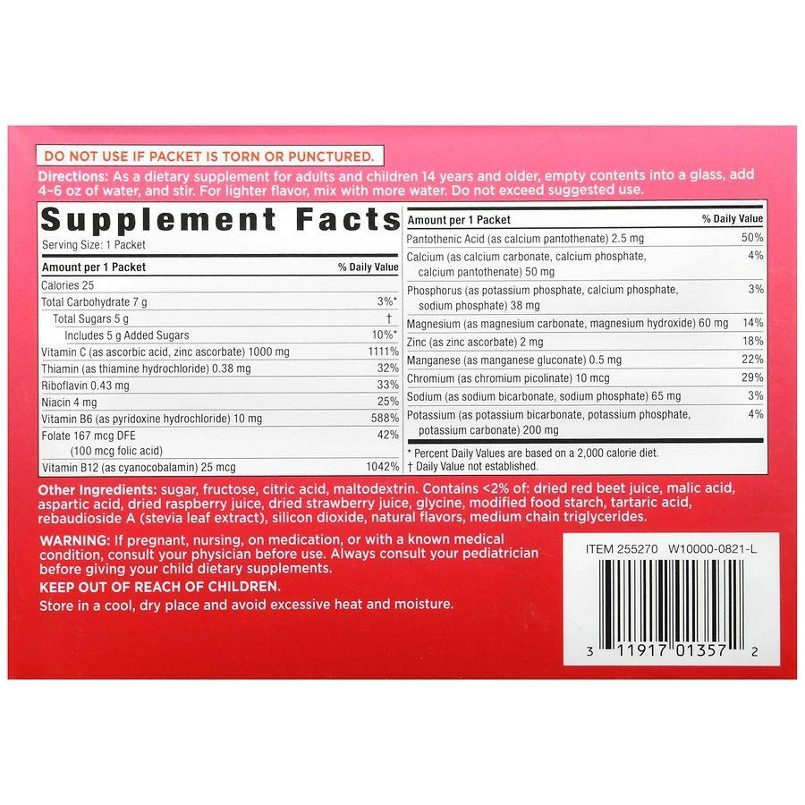 商品Walgreens|Vitamin C 1,000 mg Single-Serve Packets,价格¥108,第3张图片详细描述