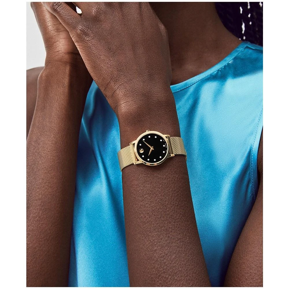 商品Movado|Women's Museum Classic Swiss Quartz Yellow PVD Bracelet Watch 28mm,价格¥6807,第4张图片详细描述