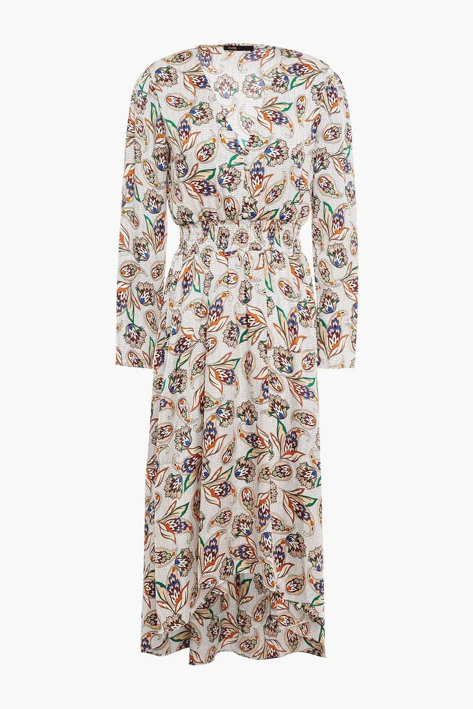 商品Maje|Risleya shirred printed satin dress,价格¥1254,第3张图片详细描述