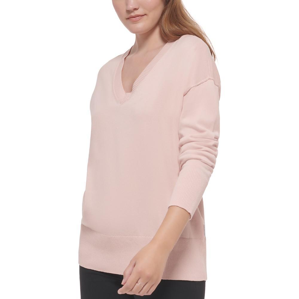 商品Calvin Klein|Women's Cotton V-Neck Sweater,价格¥218,第5张图片详细描述