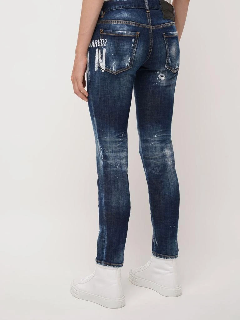 商品DSQUARED2|Icon Spray Jennifer Cotton Denim Jeans,价格¥3490,第2张图片详细描述