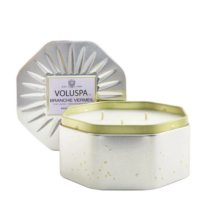 商品Voluspa|Voluspa 三烛芯八边形装饰罐香薰蜡烛 - 布兰切朱红 340g/12oz,价格¥291,第1张图片