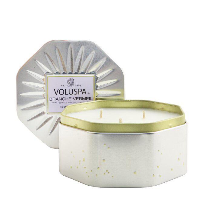 商品Voluspa|Voluspa 三烛芯八边形装饰罐香薰蜡烛 - 布兰切朱红 340g/12oz,价格¥240,第1张图片