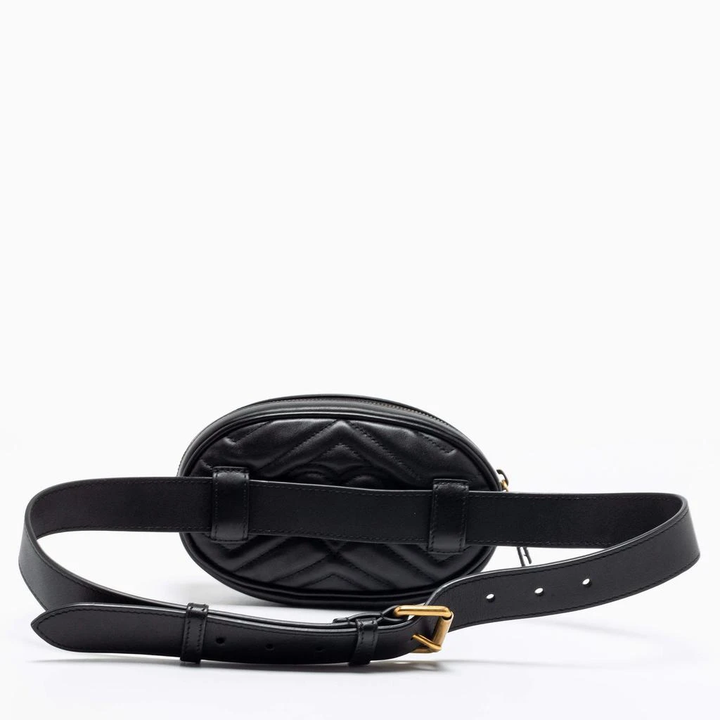 商品[二手商品] Gucci|Gucci Black Matelassé  Leather GG Marmont Belt Bag,价格¥5785,第4张图片详细描述