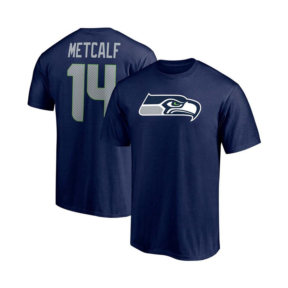 Men's DK Metcalf College Navy Seattle Seahawks Player Icon Name and Number T-shirt商品第1张图片规格展示