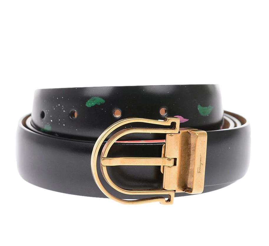 商品Salvatore Ferragamo|Painted Logo Buckle Belt Belts Man,价格¥2098,第1张图片