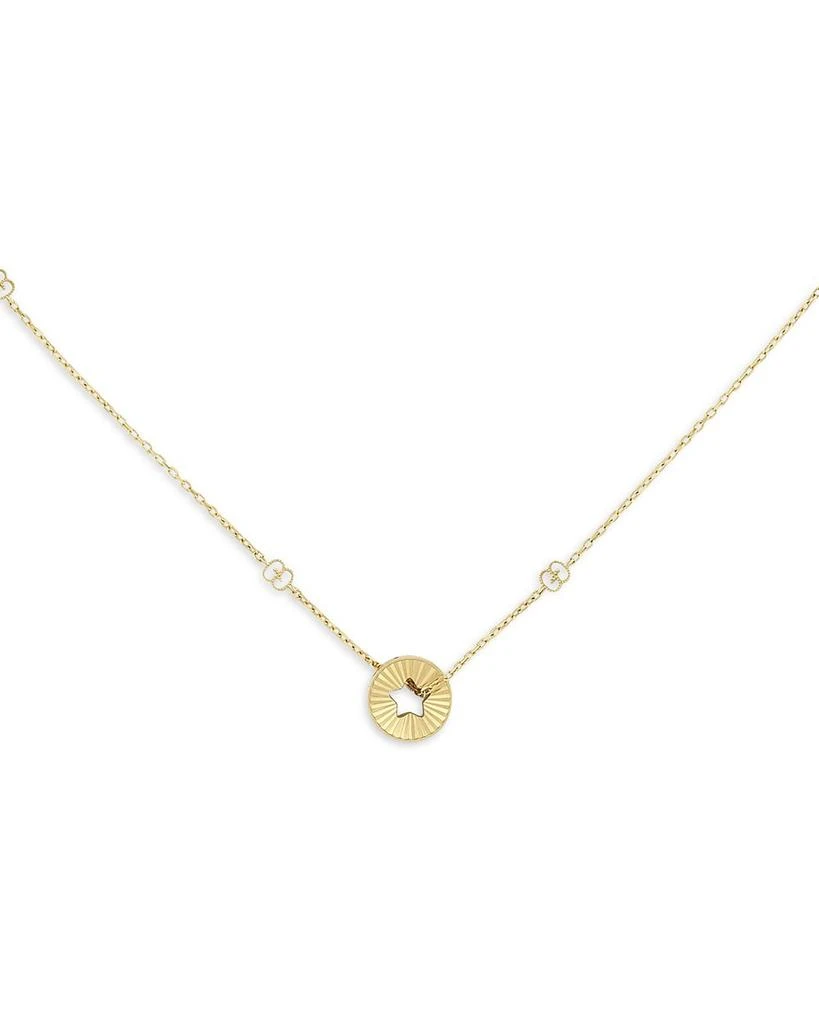 商品Gucci|18K Gold Icon Star & Double G Pendant Necklace, 40"-42",价格¥18449,第1张图片