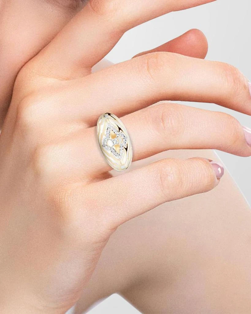 商品Farah Khan Atelier|18K Yellow Gold Pure Clear Kashmir Vivacious Ring, Size 7,价格¥15442,第2张图片详细描述