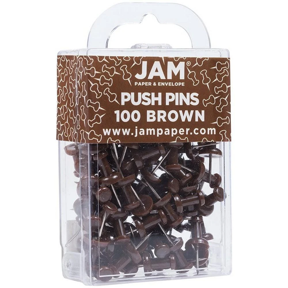 商品JAM Paper|Colorful Push Pins - Pushpins - 100 Per Pack,价格¥83,第2张图片详细描述