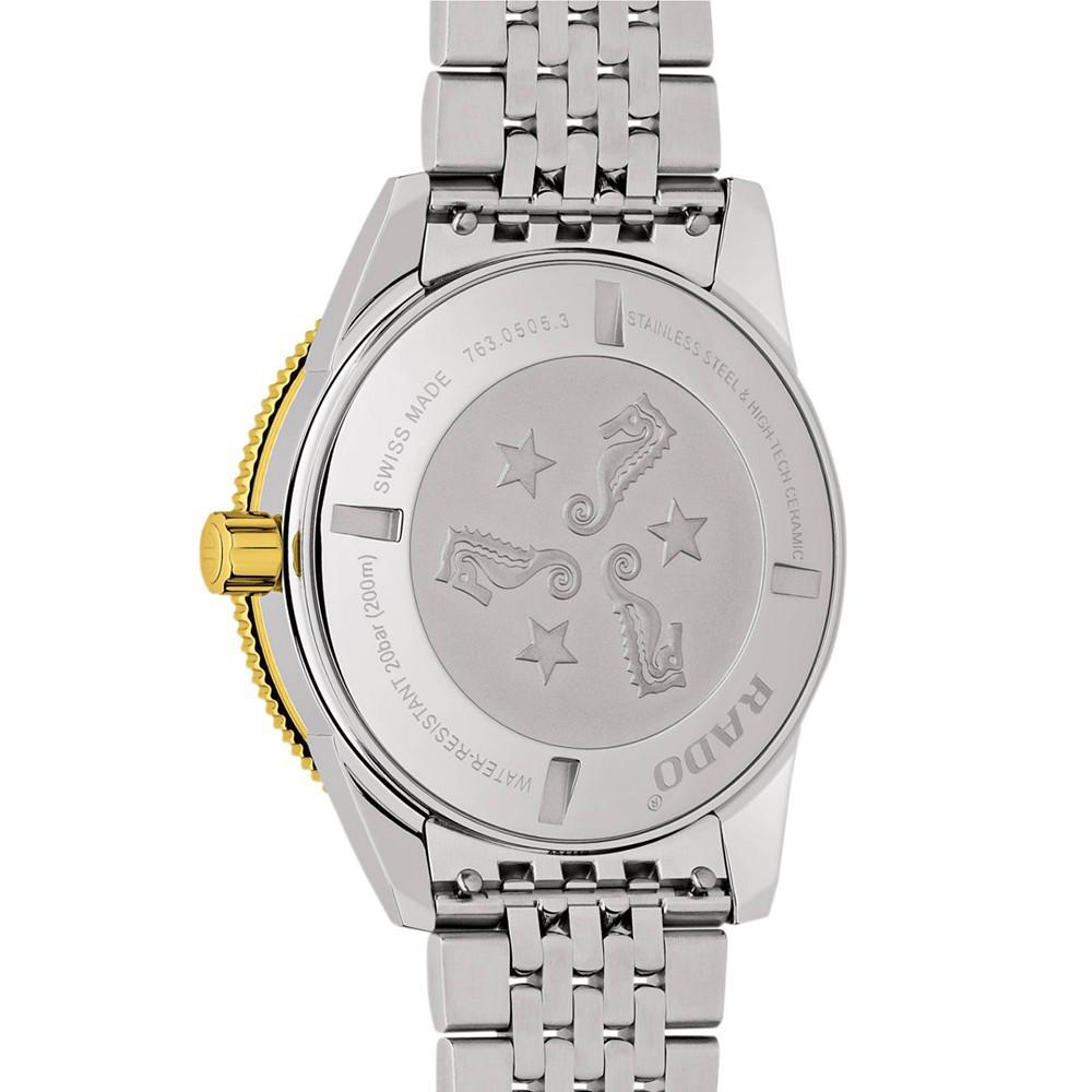 商品Rado|Men's Captain Cook Automatic Two-Tone Stainless Steel Bracelet Watch 42mm,价格¥16885,第5张图片详细描述