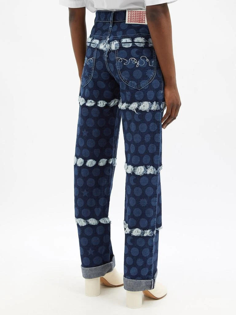 商品Charles Jeffrey Loverboy|Runes etched polka-dot straight-leg jeans,价格¥1244,第5张图片详细描述